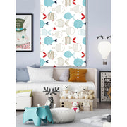 Nursery Room Fishes Ocean Window Roller Shade